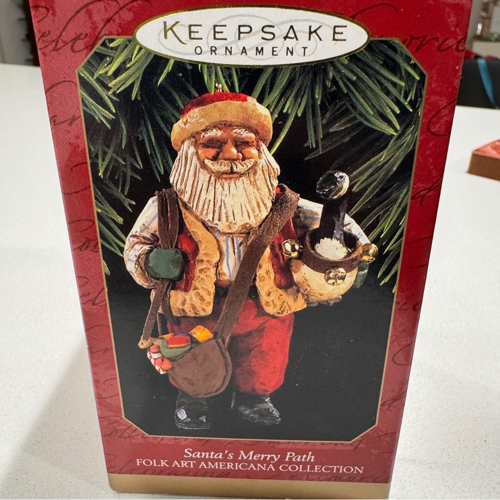Hallmark Keepsake Santa's Merry Path Ornament - 1997